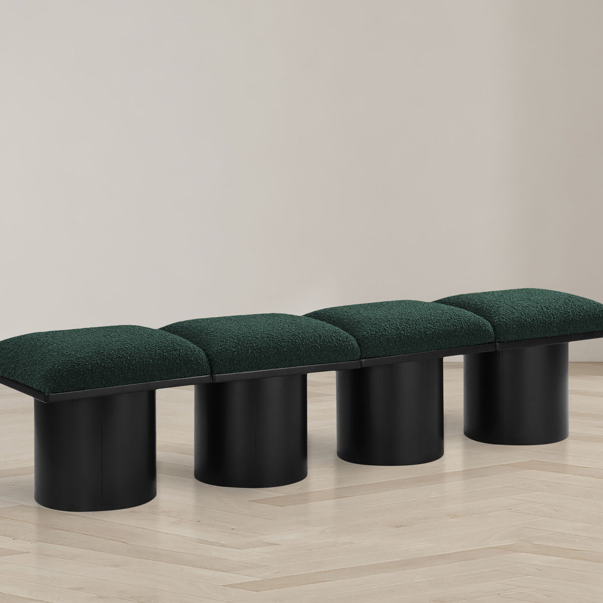 Pavilion - 4 Piece Modular Bench With Black Base