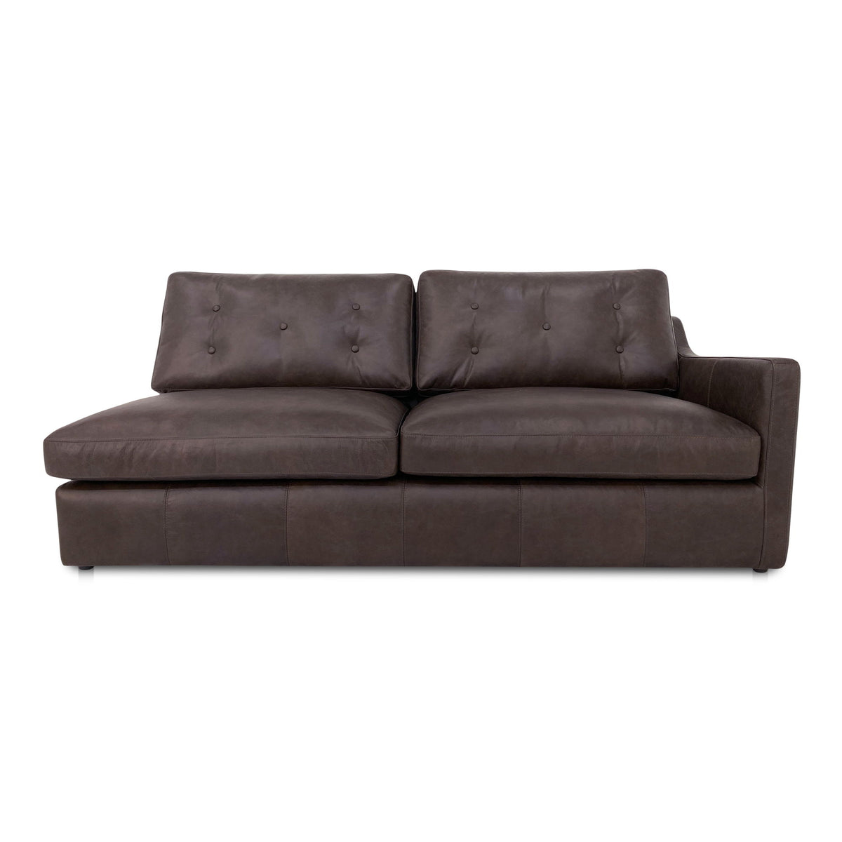 Thurlow - Leather Right Arm Facing Sofa - Espresso Brown