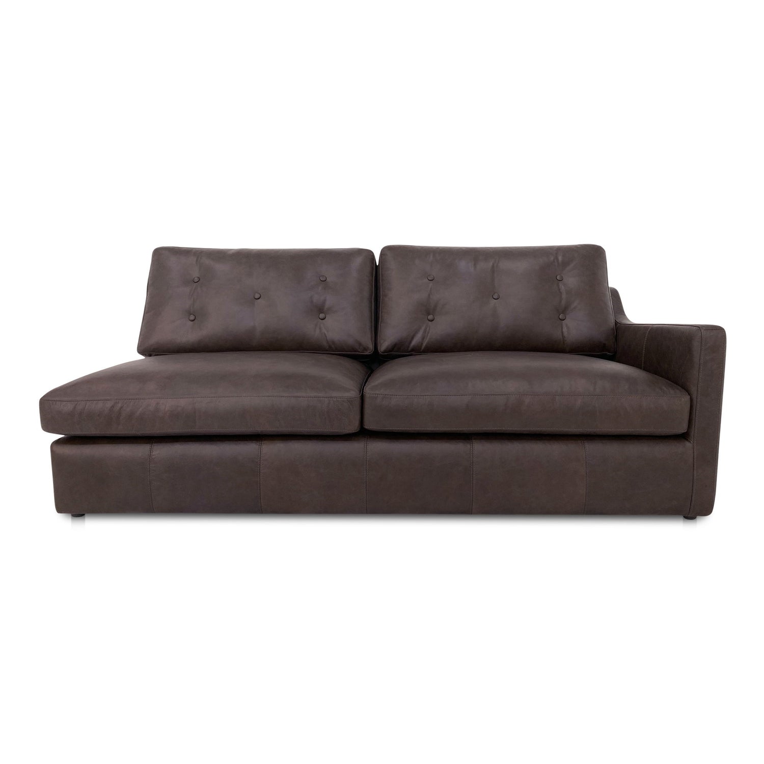 Thurlow - Leather Right Arm Facing Sofa - Espresso Brown