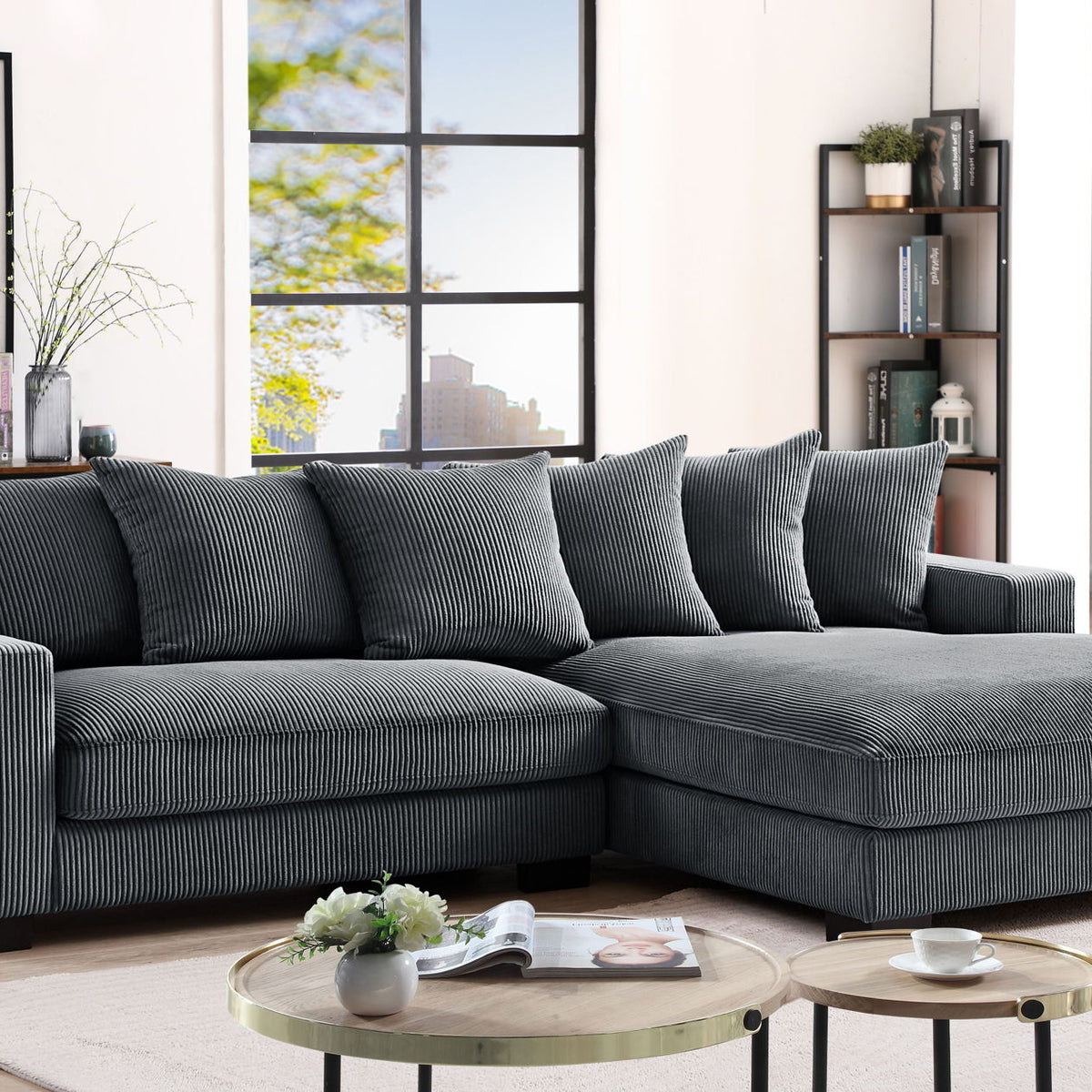 Luxe - Oversized 2 Piece Sectional Couches For Living Room, L Shaped Sofa With Chaise