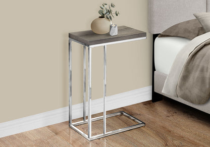 Accent Table, C - Shaped, Tempered Glass, Stylish Design Contemporary & Modern