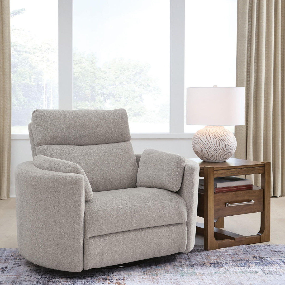 ModMax Luxe - Swivel Glider Power Recliner - Flint