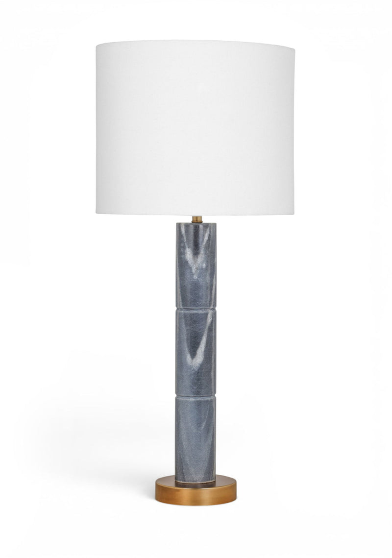 Opaline - Linen Textured Fabric And Brass Table Lamp