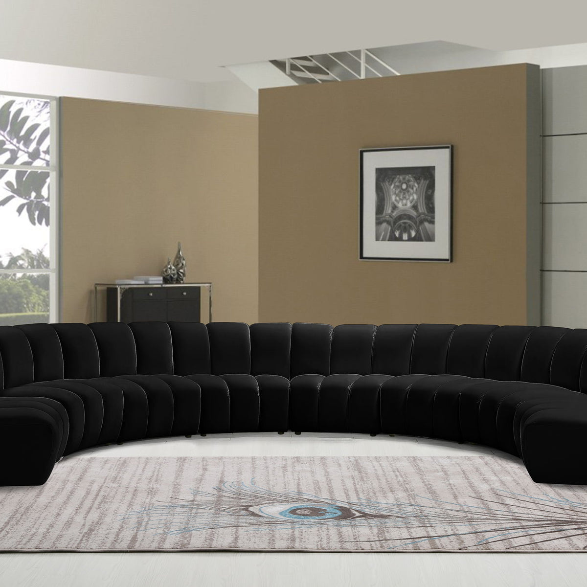 Infinity - 8 Piece Velvet Modular Sectional