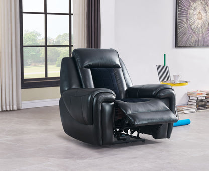 Clark - Blanche / Velvet Power Recliner With LED - Black