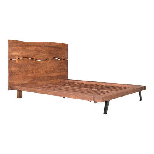 Madagascar - Queen Platform Bed - Light Brown