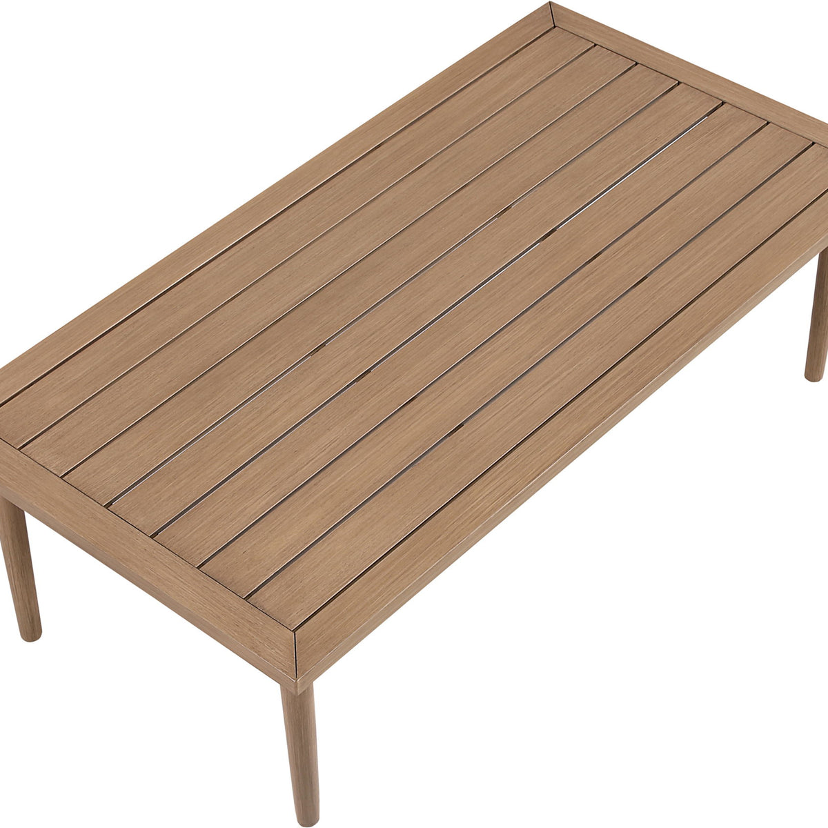Laguna - Aluminum Outdoor Patio Coffee Table - Natural