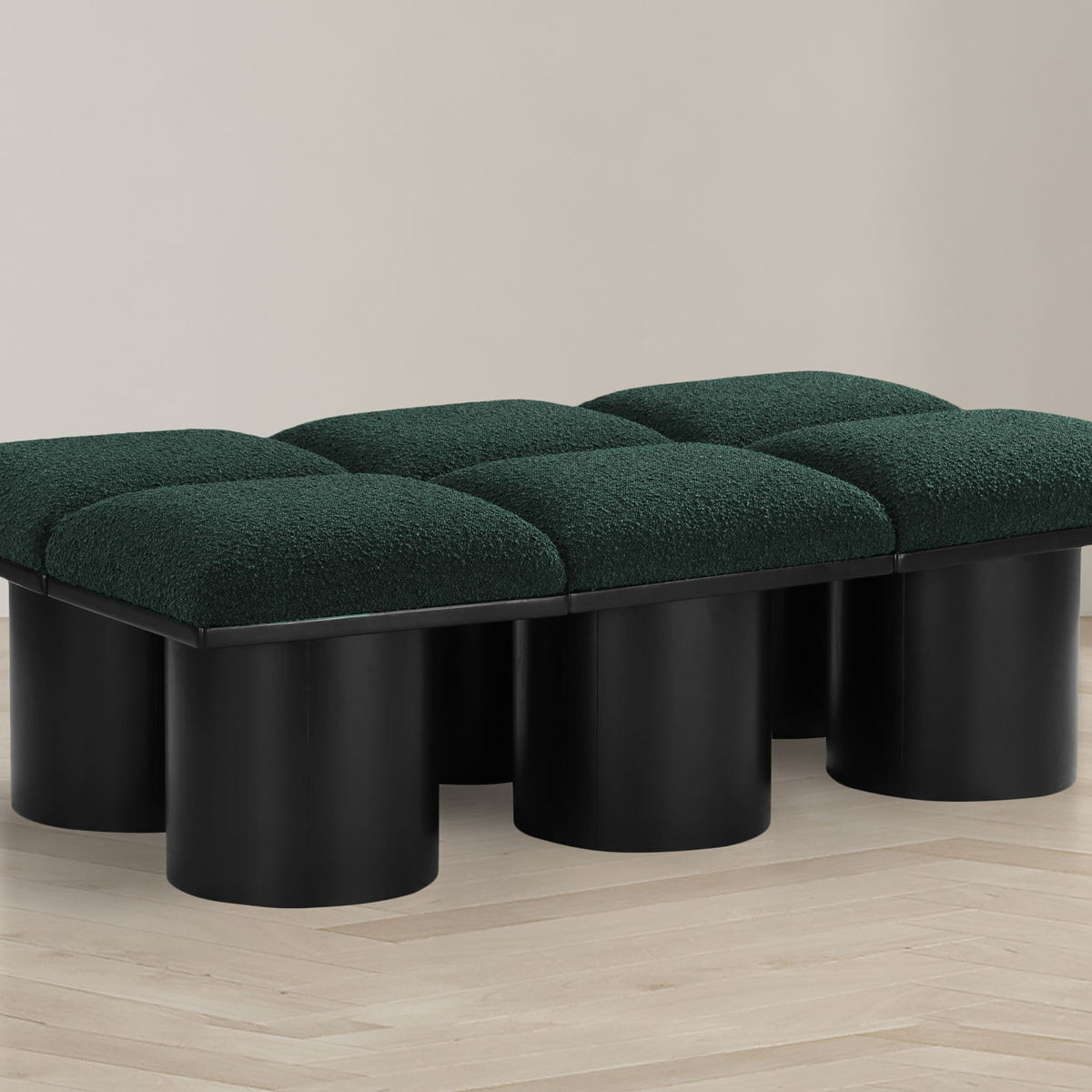 Pavilion - 6 Piece Modular Bench With Black Base
