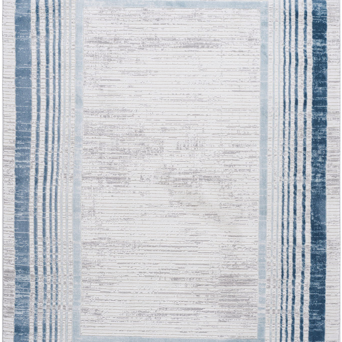 Marfi - 6' X 9' Bordered Area Rug - Blue / Ivory