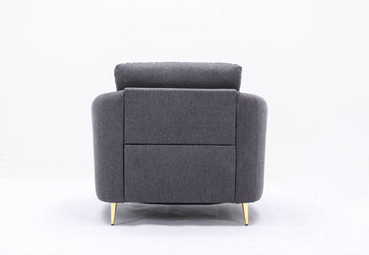 Yuina - Linen Chair - Gray