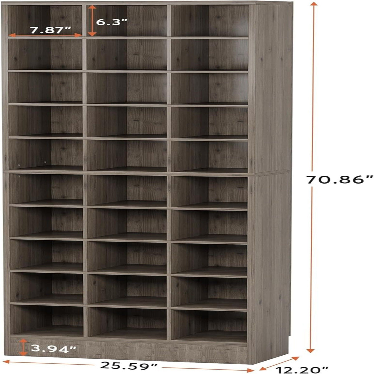 10 Tier Shoe Storage Cabinet With 30 Cubbies