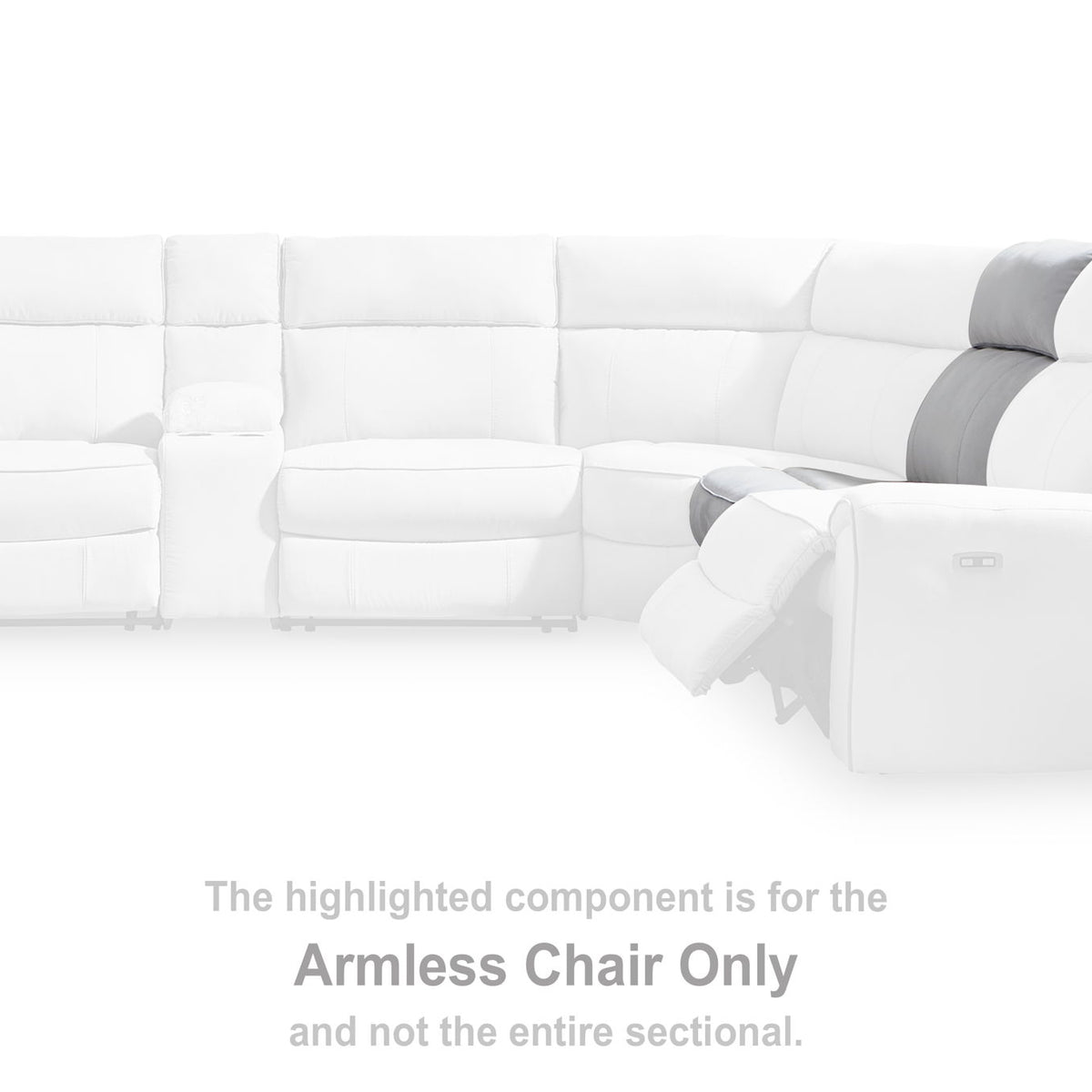 Social Pointe - Armless Chair - Pearl / Ash