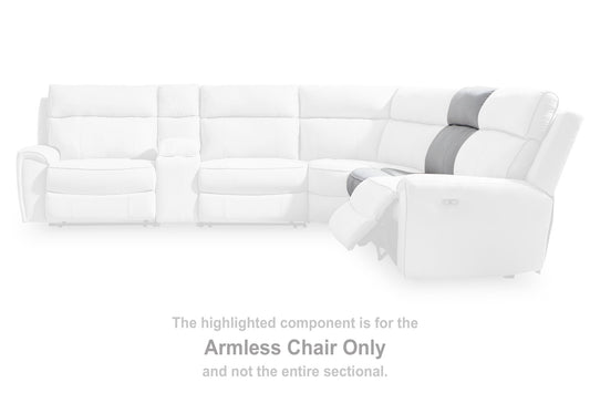 Social Pointe - Armless Chair - Pearl / Ash