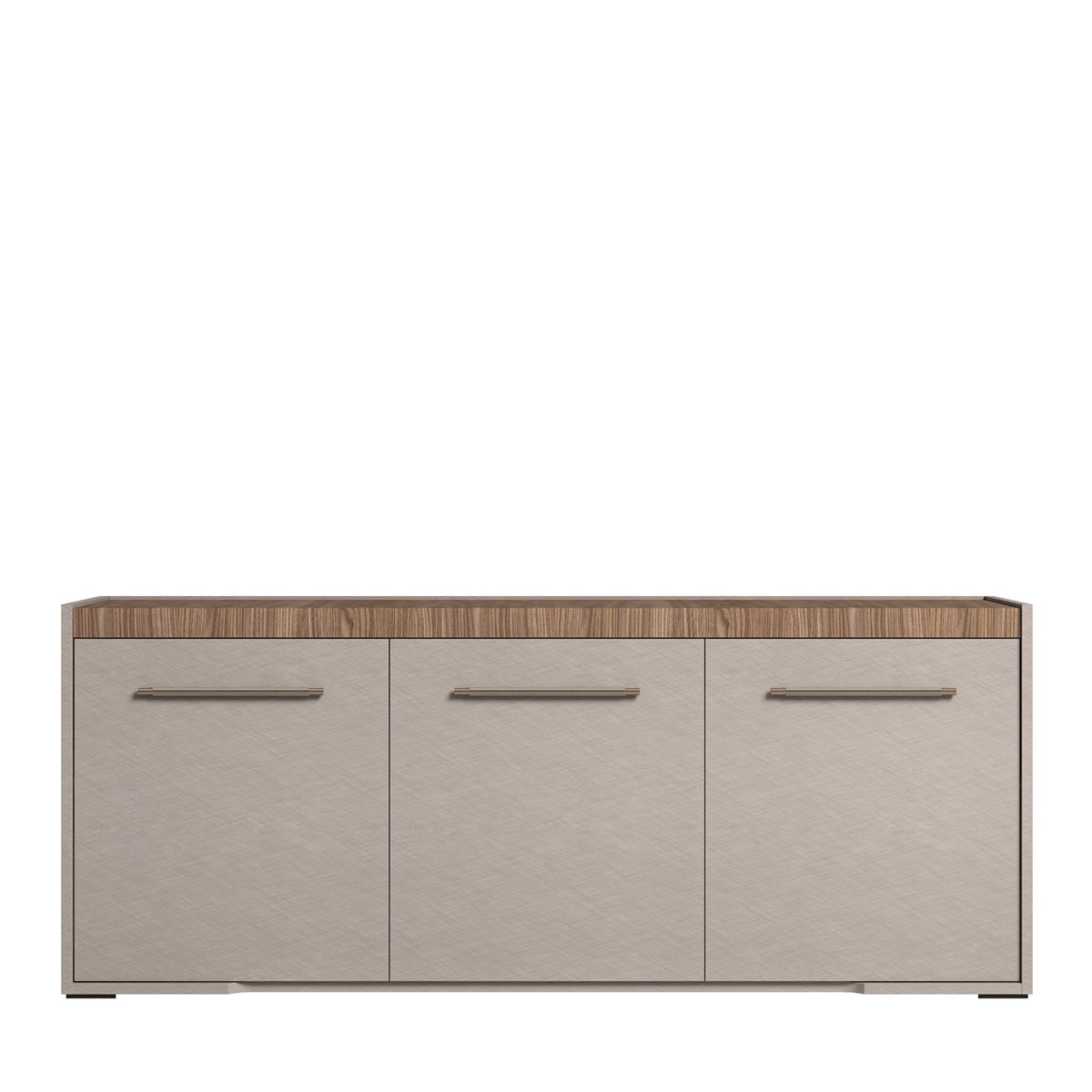 Nora - 3 Door Buffet - Beige / Light Brown