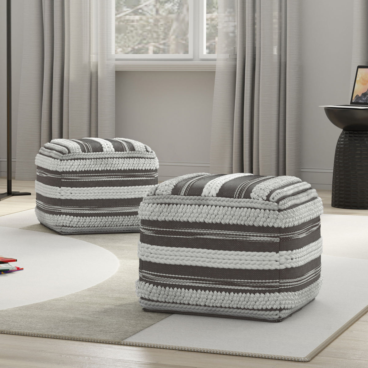 Sommer - Handcrafted Square Pouf