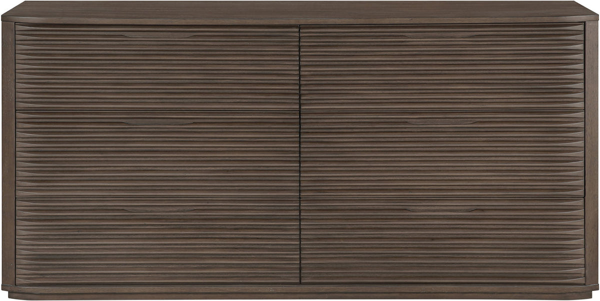 Morino - Oak Veneer And Solid Wood Dresser - Brown