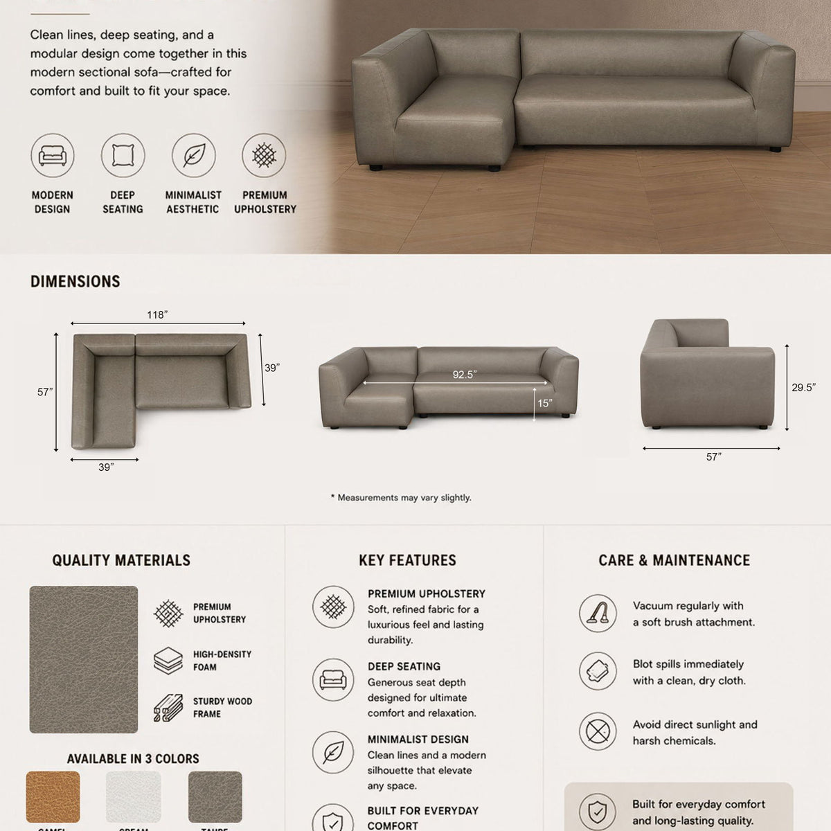 Manhattan Lukas - Sectional Sofa