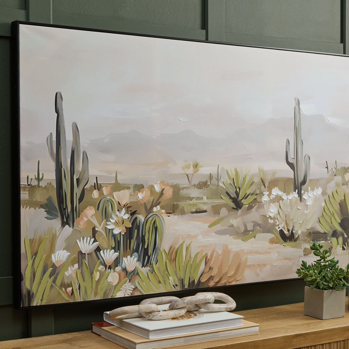 Sidworth - Wall Art - Green / Beige / Gray