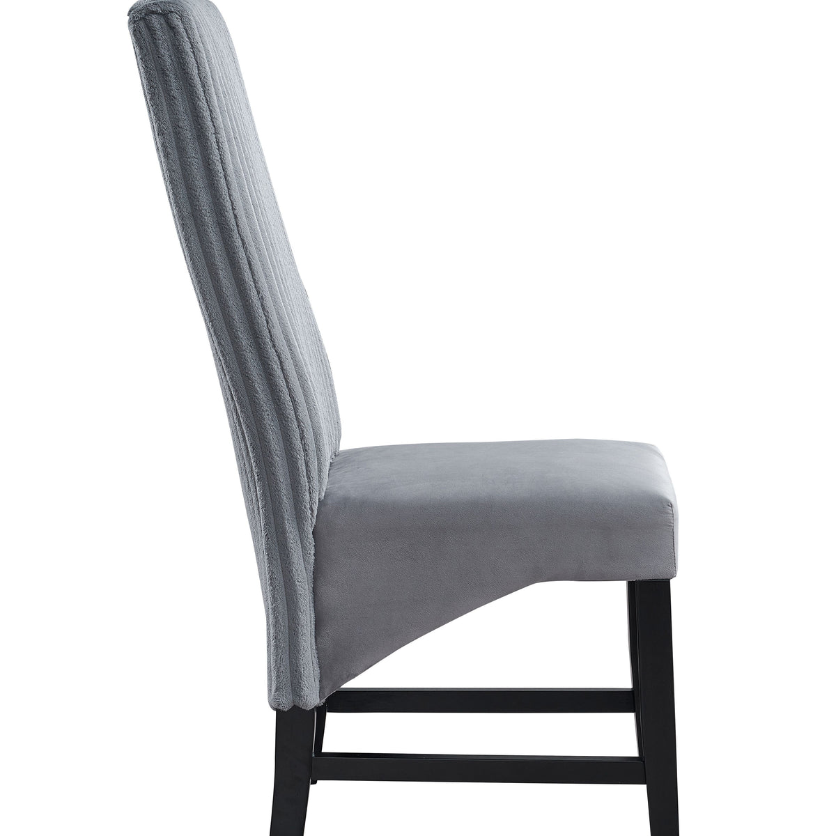 Kini - Corduroy Side Chair (Set of 2) - Black / Gray