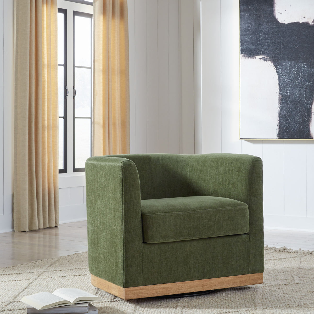 Jersonlow - Forest Green - Swivel Chair