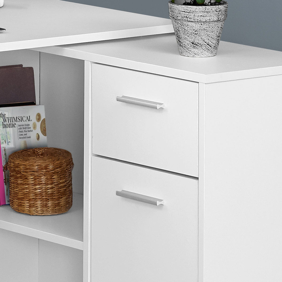 Computer Desk, Home Office, Corner, Storage Drawers, L Shape, Contemporary & Modern