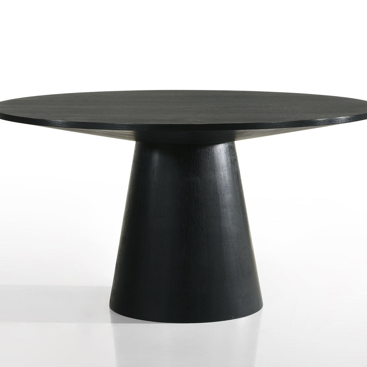 Jasper - Contemporary Round Dining Table With Black Finish Chairs