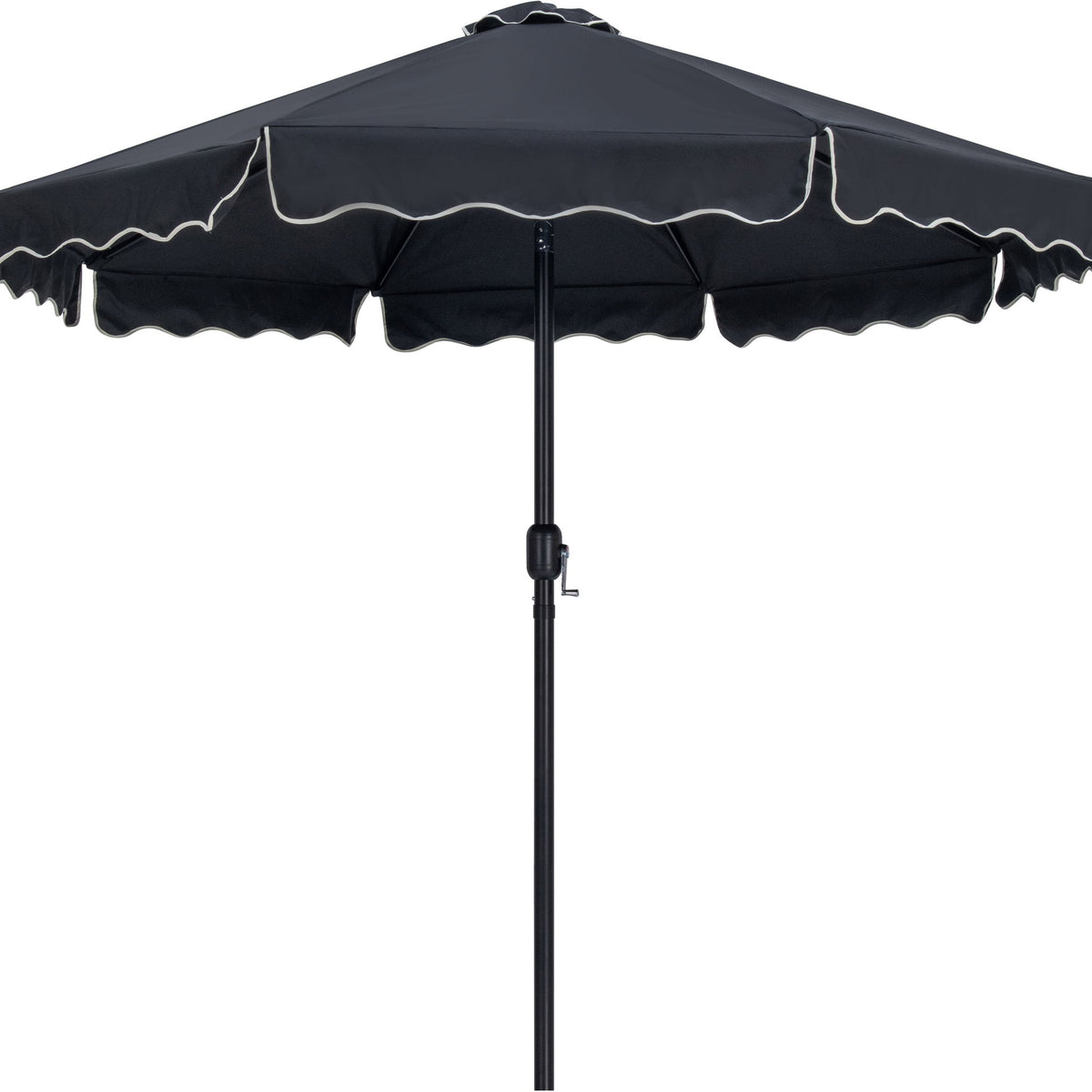 Amalfi - Aluminum Patio Umbrella - Black Base / Black Pole