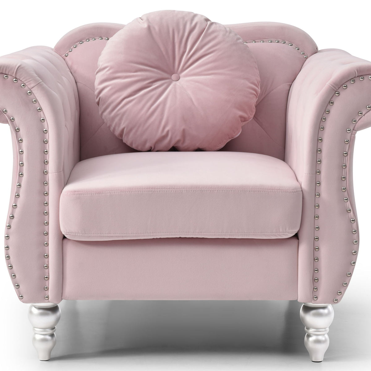 Chic Transitional Flared Arm Chair