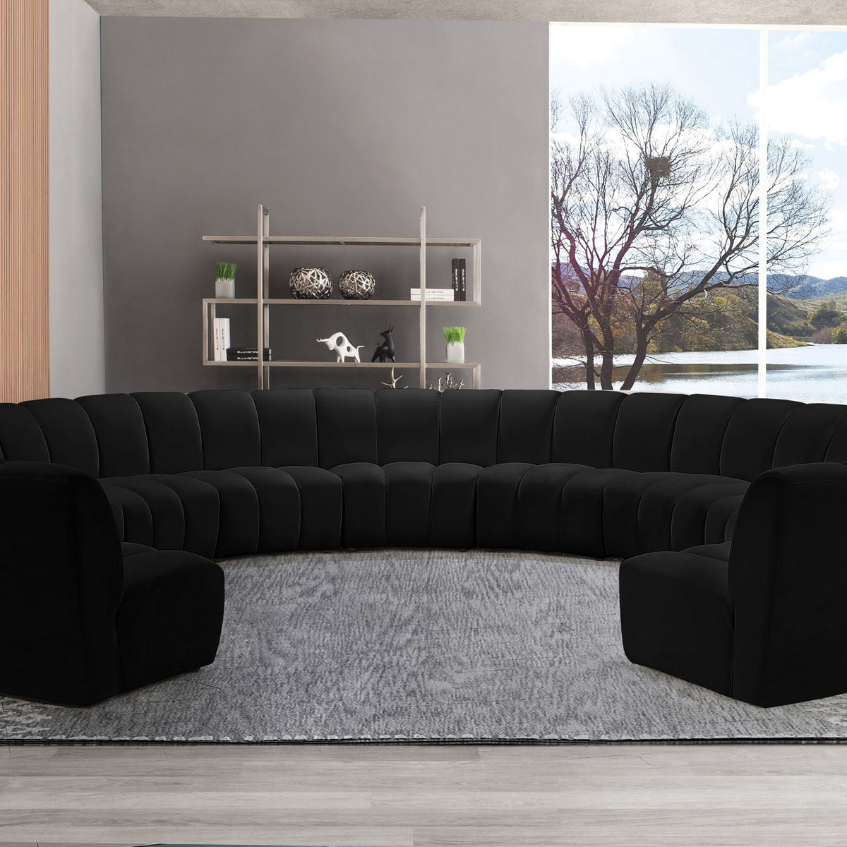Infinity - 11 Piece Velvet Modular Sectional