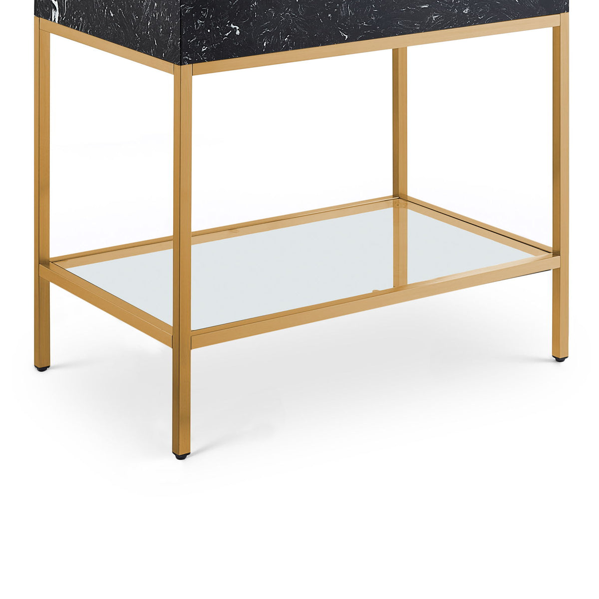 Marmo - Engineered Marble Bathroom Vanity With Gold Base