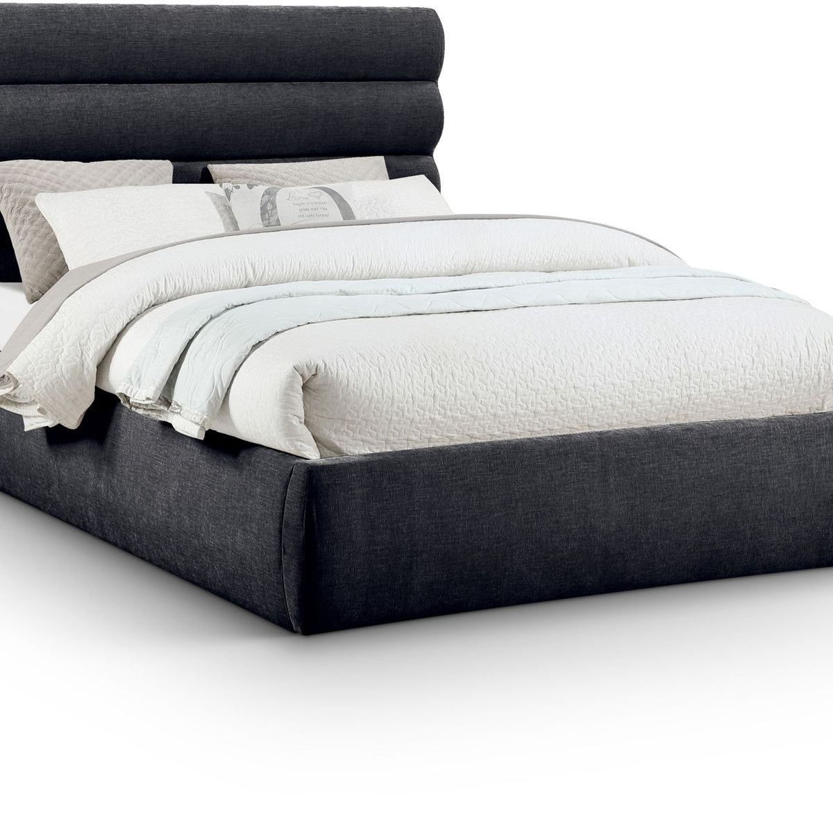 Adam - Chenille Fabric Bed With 52" Headboard