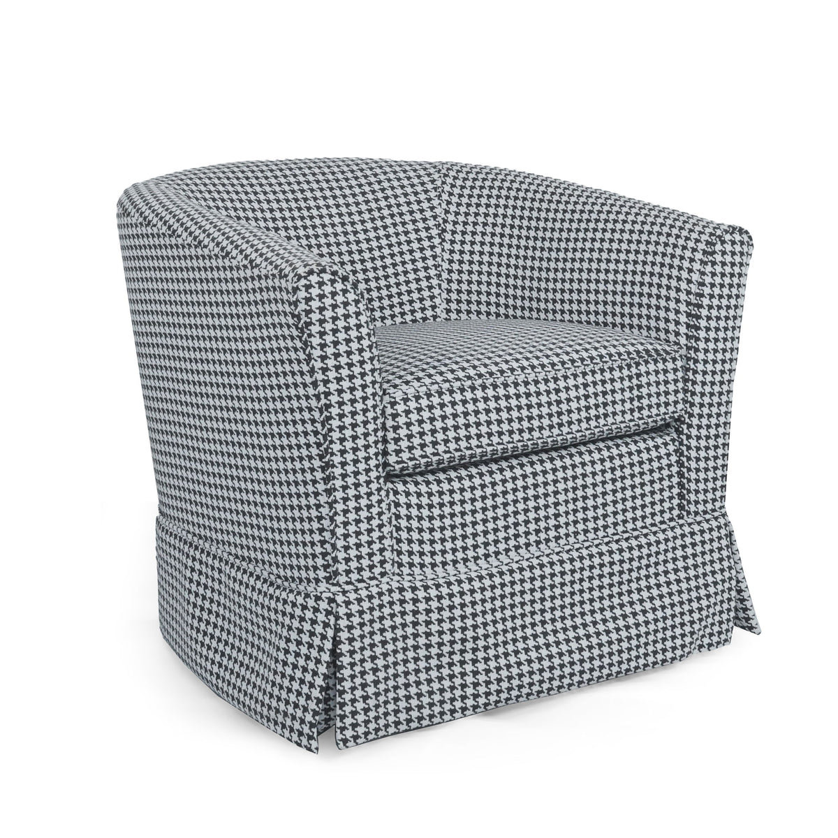 Zeniqua - Upholstered Velvet Swivel Chair With Loose Cover