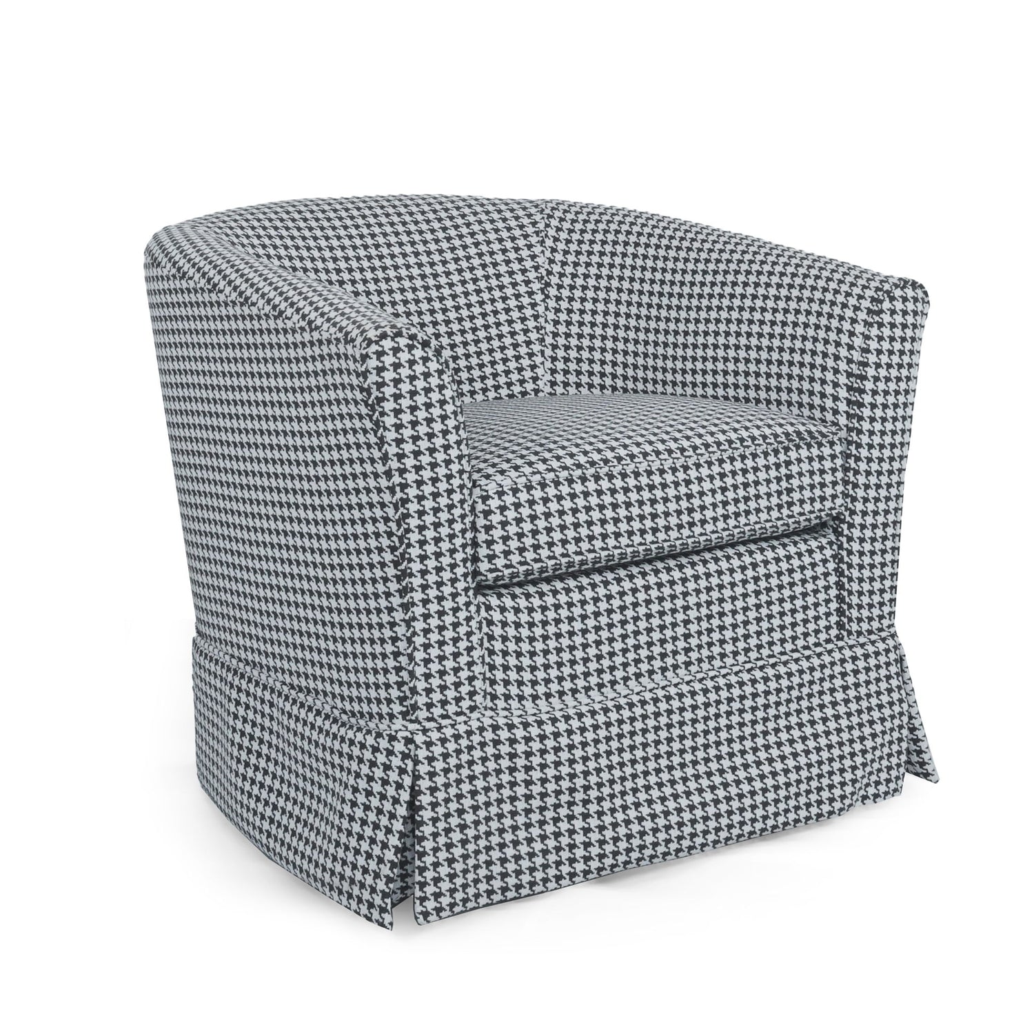 Zeniqua - Upholstered Velvet Swivel Chair With Loose Cover