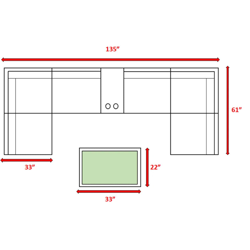 Comfortable Modern Patio Rattan Sectional Set With Cushions