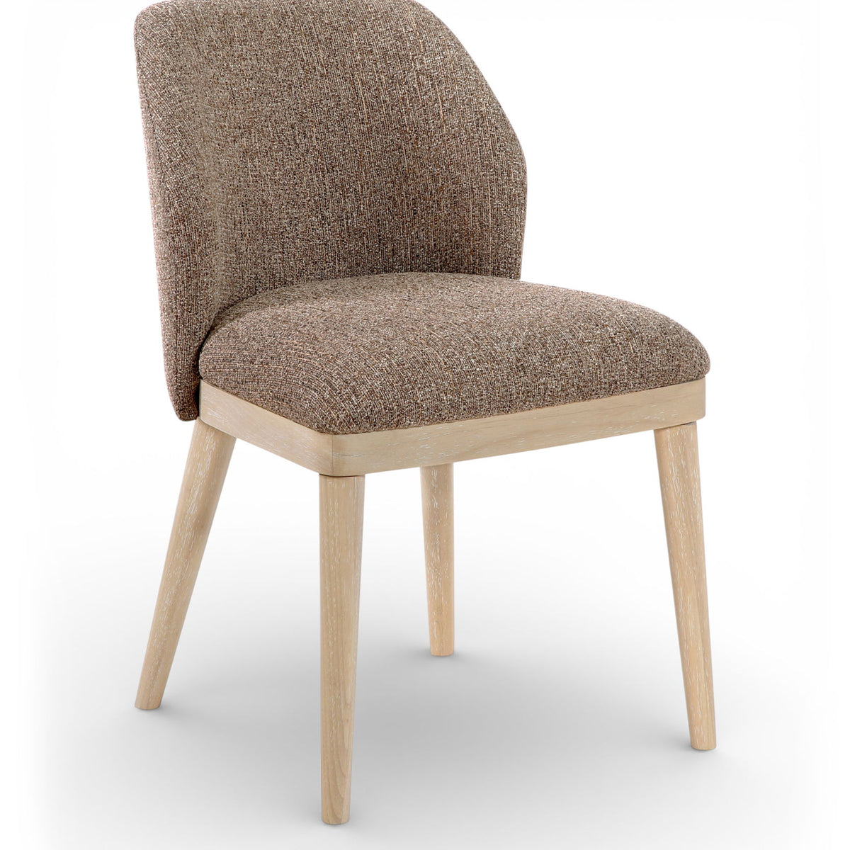 Valeo - Linen Textured Fabric Upholstered Dining Chair (Set of 2) - Painted Natural Base