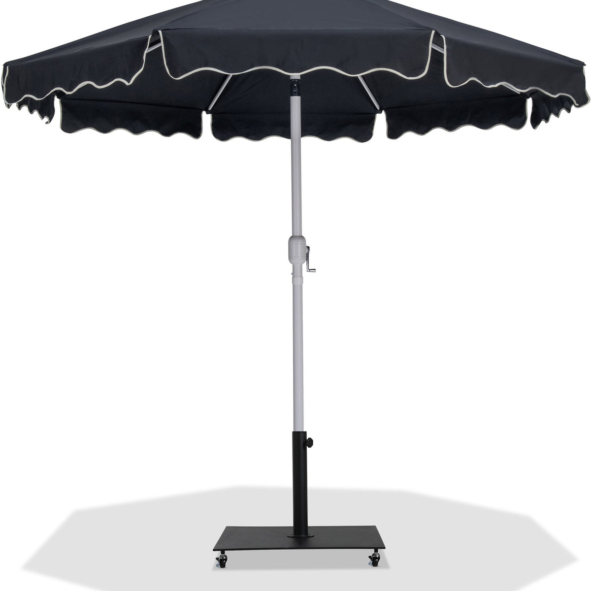 Amalfi - Aluminum Patio Umbrella - Black Base / White Pole