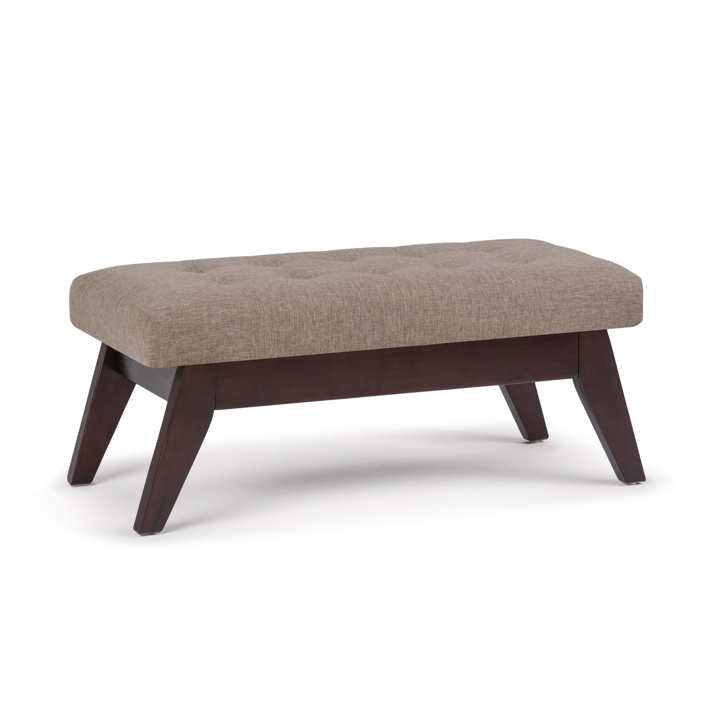 Draper - Upholstered Mid Century Tufted Ottoman Bench