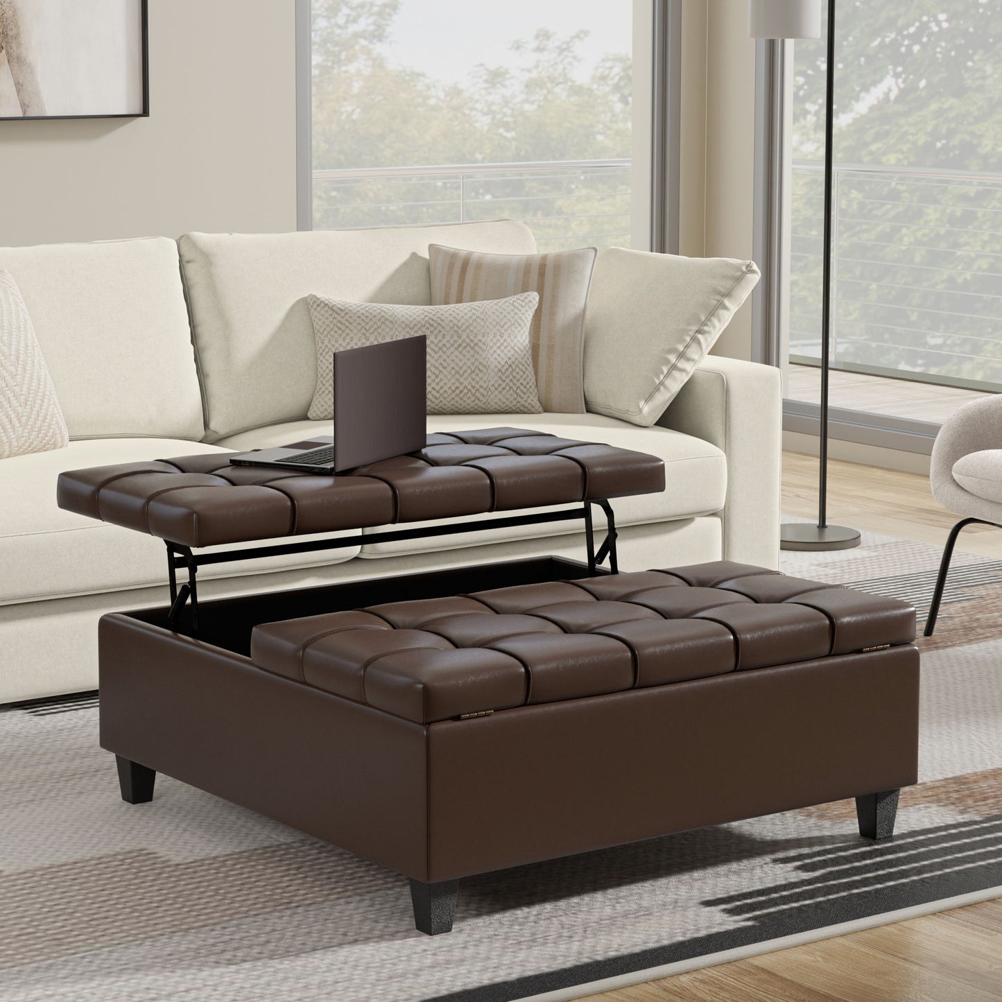 Harrison - Upholstered Coffee Table Storage Ottoman