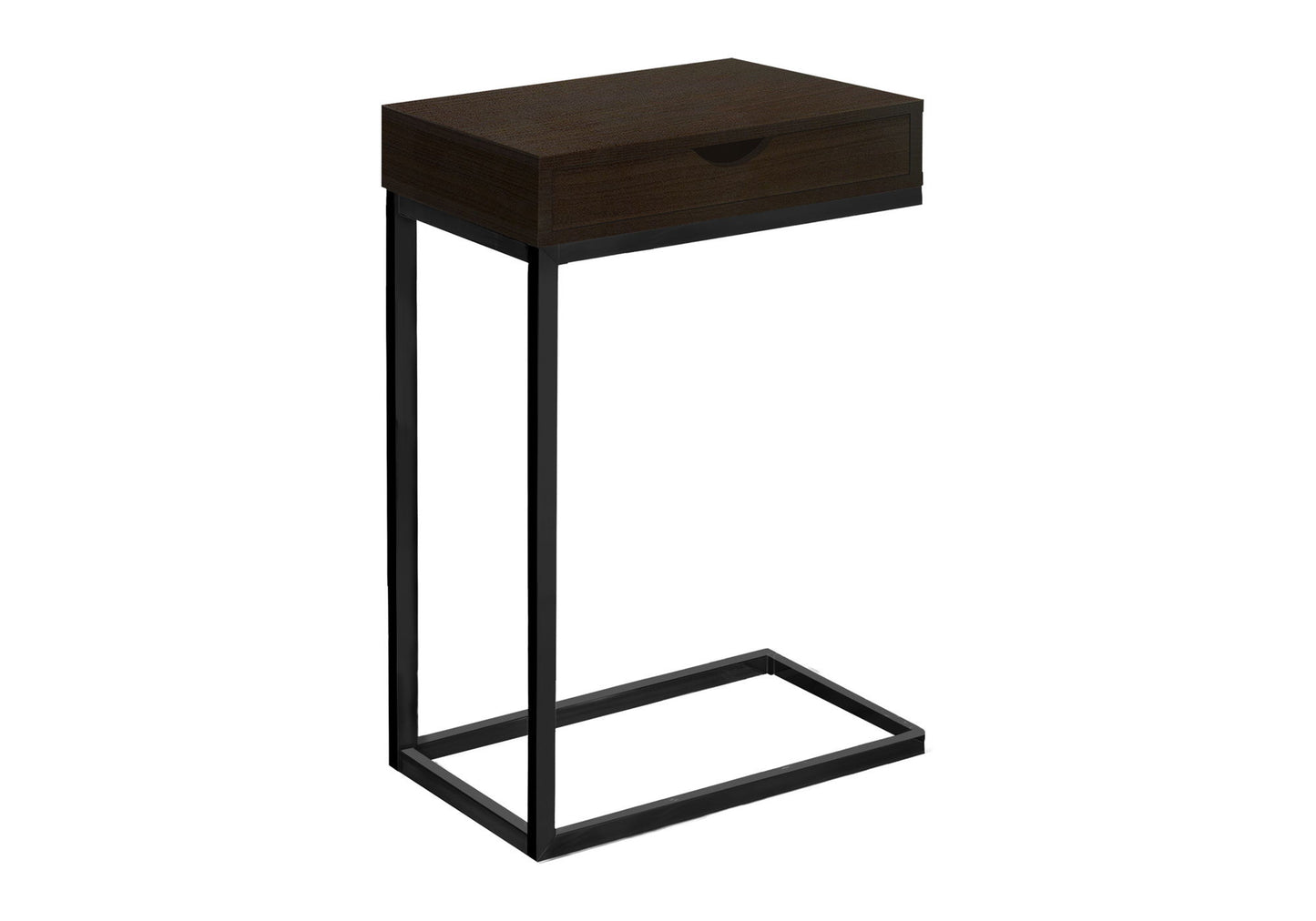 Accent Table, C - Shaped Contemporary Elegant Desig