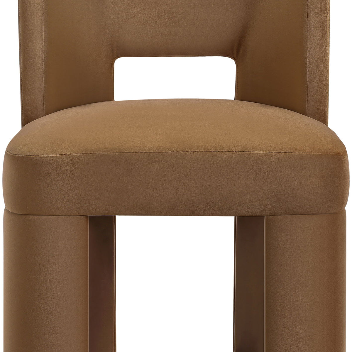 Zuno - Velvet Performance Fabric Upholstered Dining Chair (Set of 2) - Saddle