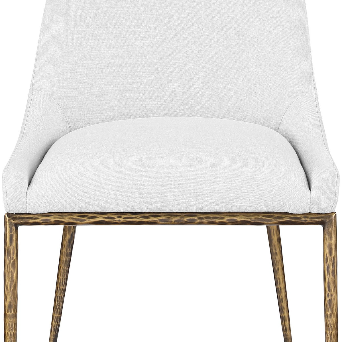 Ferro - Upholstered Dining Side Chair With Brushed Gold Legs