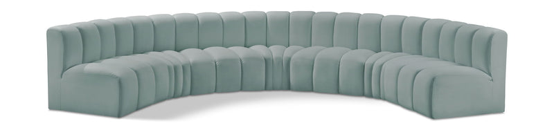 Arc - Faux Leather 7 Piece U-Shaped Modular Sofa