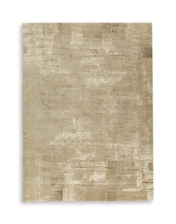 Jaspen rug in beige with abstract distressed texture and straight edges