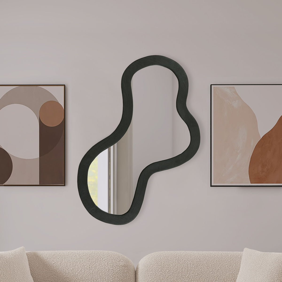 Oblique - Mirror - Wood