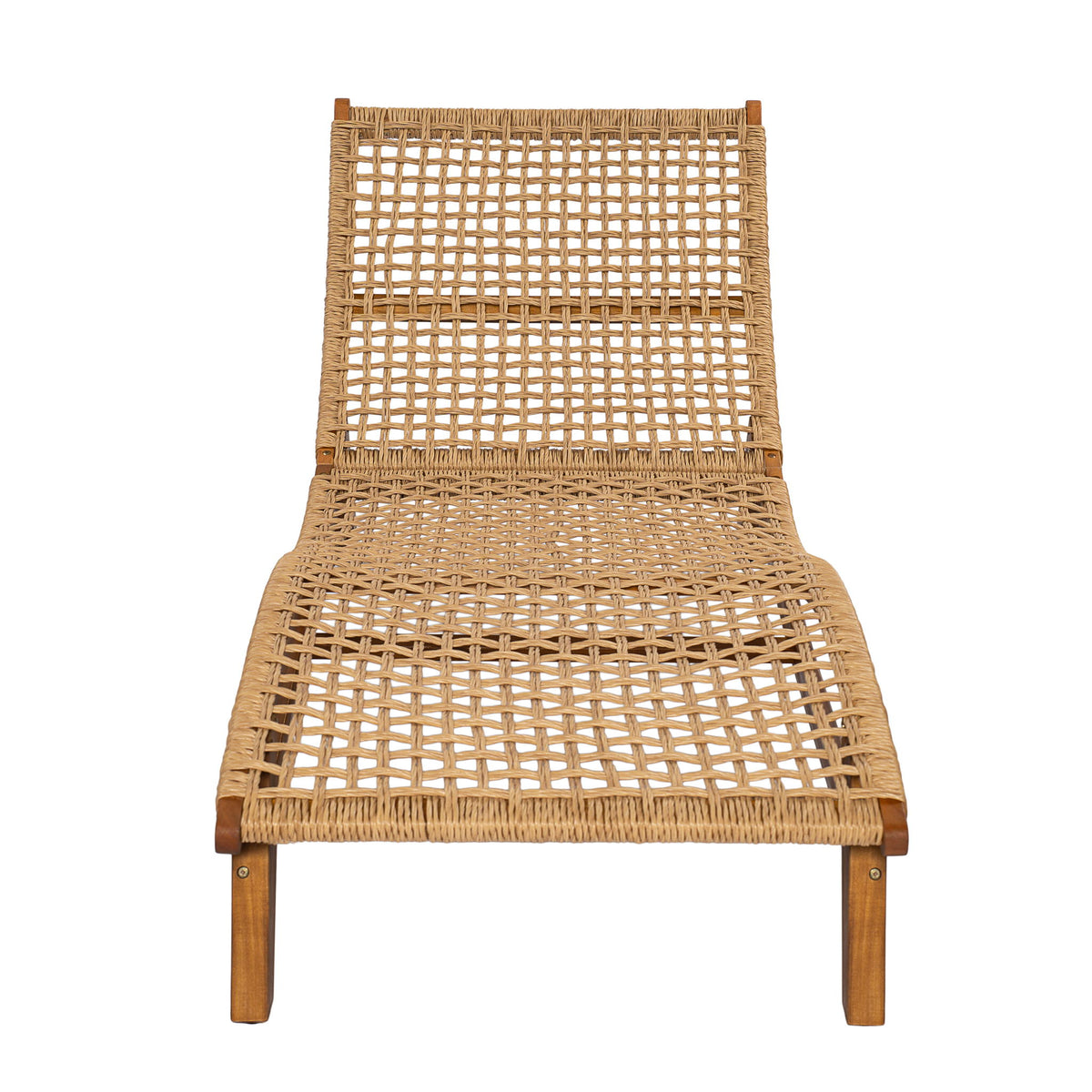 Amalfi - Outdoor Sun Lounger - Light Brown / Teak