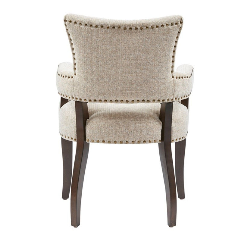 Brooklyn - Dining Arm Chair With Button Tufted Back (Set of 2) - Cream