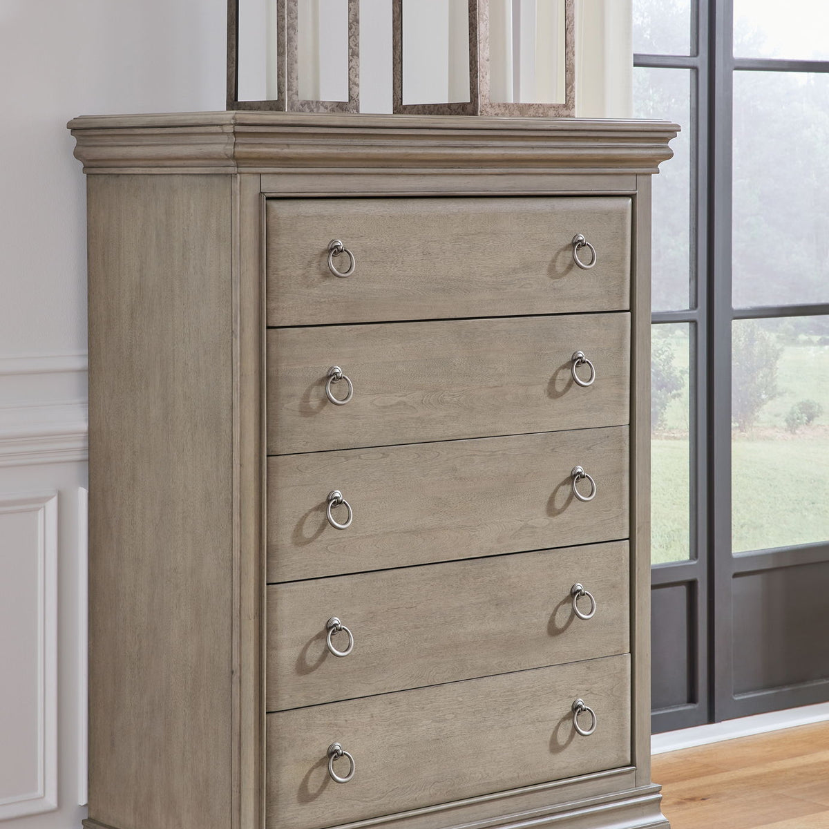 Lexorne - Five Drawer Chest - Gray