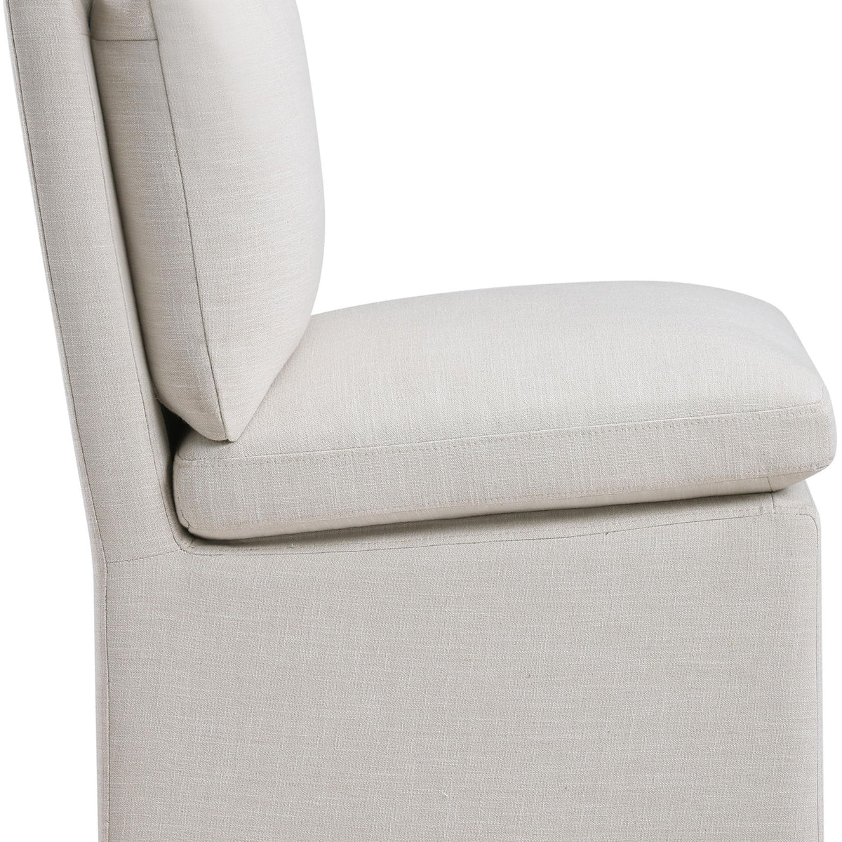 Nelori - Linen Textured Performance Fabric Upholstered Dining Chair (Set of 2)