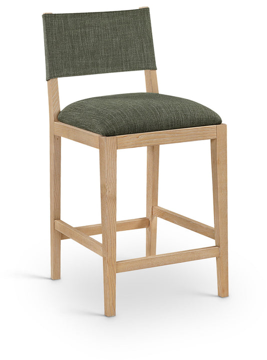 Avon - Linen Textured Performance Fabric Upholstered Counter Stool