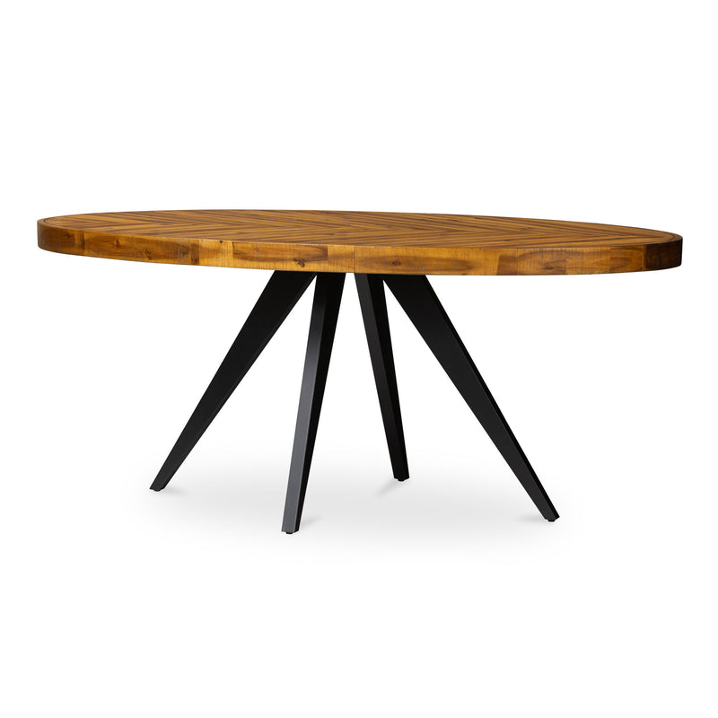 Parq - Oval Dining Table - Brown